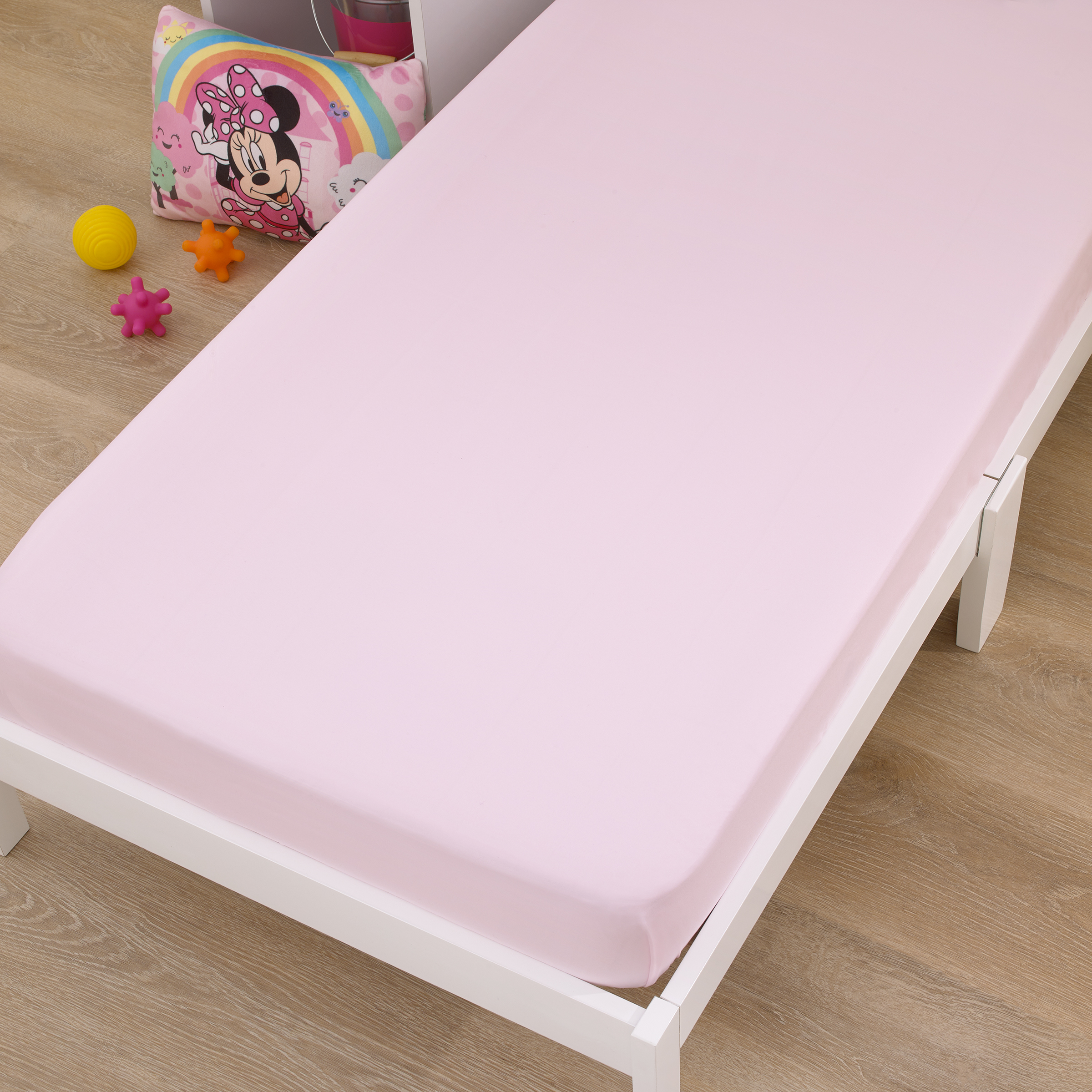 Disney Minnie Mouse 2-Piece Toddler Fitted Sheet Set, Pink photo 5