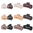 thumbnail image 2 of 12 Pcs Rectangle Hair Clips, Hair Accessories for Women and Girls, Including 6 Pcs 4 Inch Large Claw Clips for Thick Hair and 6 Pcs 2 inch Small Hair Claw Clips for Thin Hair (Neutral), 2 of 5