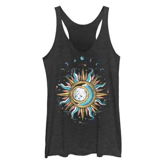 Women's Lost Gods Mystic Sun and Moon Racerback Tank Top