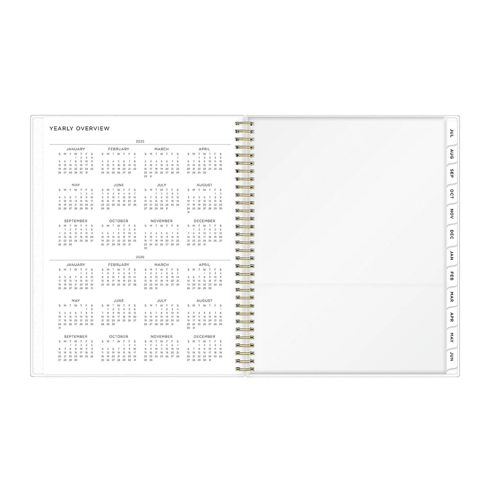 2025-2026 Blue Sky Smoke 8.5" X 11" Weekly & Monthly Planner Plastic Cover