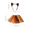 thumbnail image 2 of 1 juego de accesorios de tigre de halloween tigre tigre cosplay boil corneja de la cabeza de la nariz de la nariz, 2 of 6