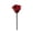 Red, variant on Ceramic Flower Bee Water Feeder Stakes 8.66 Inch Outdoor Pollinator Drinking Station, Colorful Poppy Shape Garden Water Bowl Stakes for Butterfly Bee Yard Lawn Decor