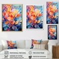 thumbnail image 4 of Designart "Vibrant Foliage In Colorful Pastels II" Leaves Floater Framed Wall Art Prints, 4 of 5