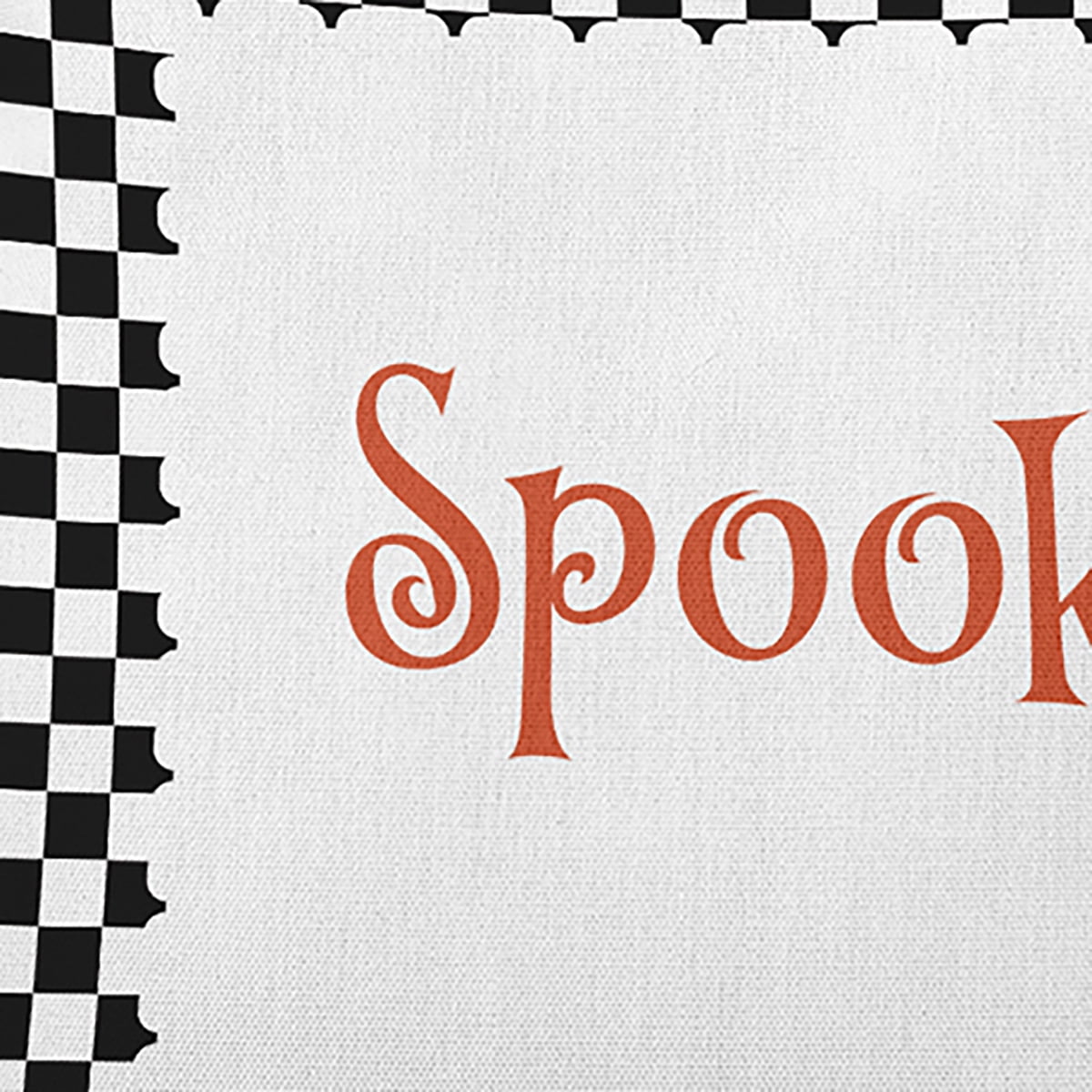 20" x 20" Simply Daisy Halloween Spooky Checks Polyester Accent Pillow, Black Qty 1