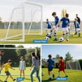 thumbnail image 6 of Slsy Foldable Soccer Goal - 12x6FT/10x6FT/8x6FT/6x4FT Soccer Goals for Backyard - Foldable Steel Soccer Goal with Training Target & 6 Cones for Teens/Adults Practice Training, 6 of 8