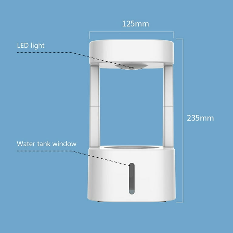 Anti Gravity Water Droplet Humidifier 500ml for Nursery Room Travel Home