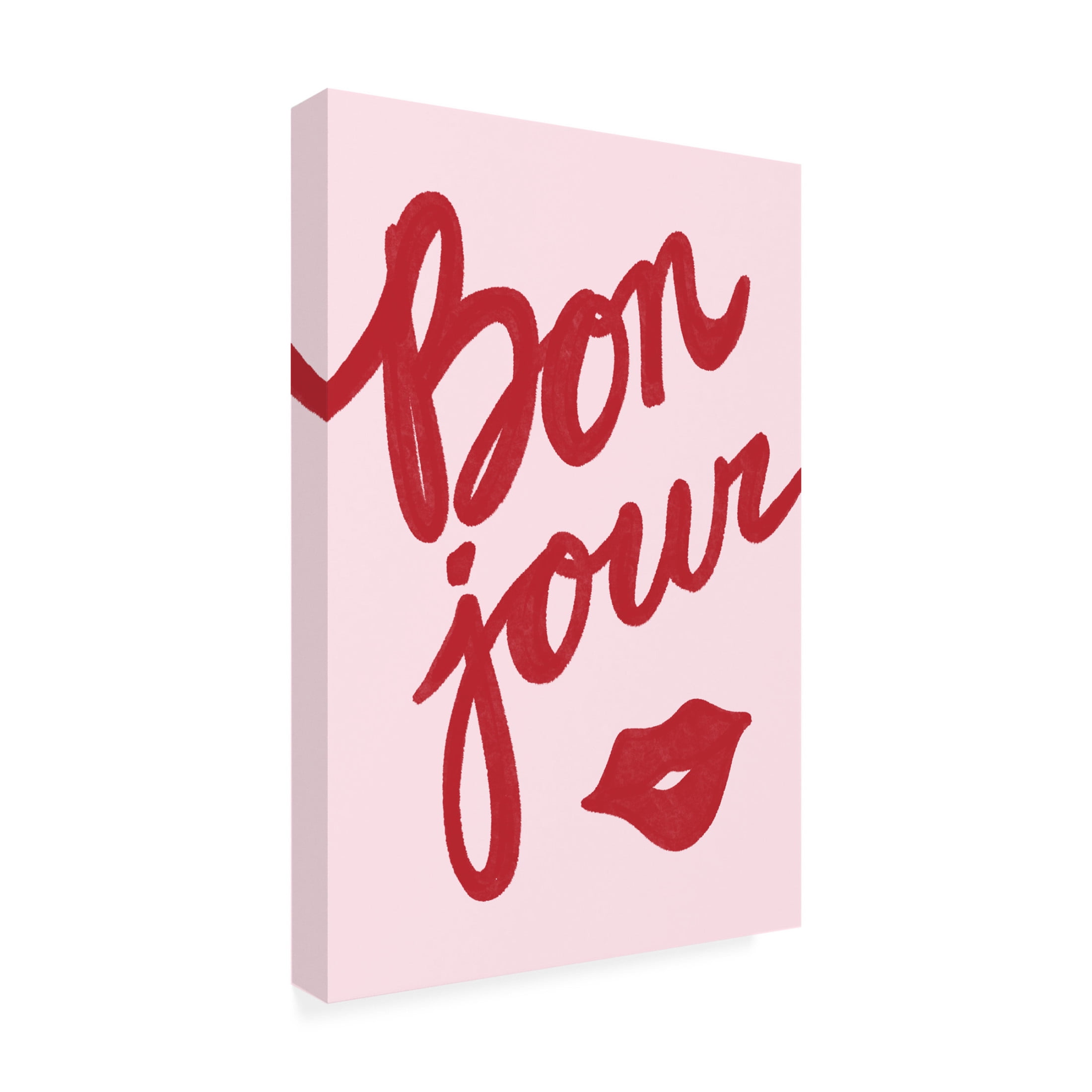 Trademark Fine Art Athene Fritsch  Bonjour Lip Canvas Wall Art