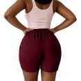 thumbnail image 5 of Afdoent Shorts For Women Solid Color Lightweight Shorts For Everyday Casual With Elastic Waist Summer Beach Vacation Clothes, 5 of 5