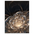 thumbnail image 3 of Fractal Flower with Golden Rays Graphic Art on Wrapped Canvas, 3 of 5