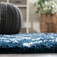 thumbnail image 4 of SAFAVIEH Berber Feride Geometric Shag Area Rug, Navy/Ivory, 4' x 6', 4 of 11