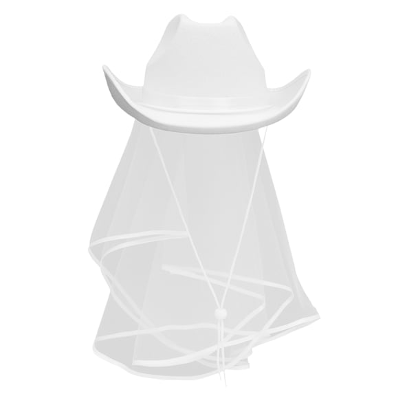 Toyvian Hats for Women Western Style Cowgirl Hat White 1Set