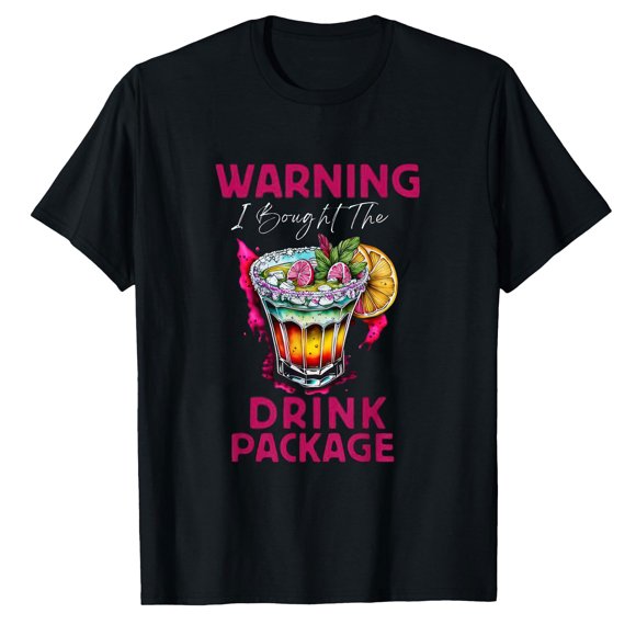 AALJY Funny Cruise Vacation Warning I Bought The Drink Package T-Shirt