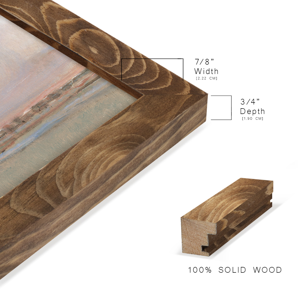 Billowing Clouds II - Framed Print w/glass - Walnut