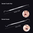 thumbnail image 2 of 4pcs Stainless Steel Dental Tools Kit Dentists Pick Tool Teeth Scraper Set for Personal & Professional Use, 2 of 10