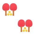 thumbnail image 3 of Hemoton 2pcs Rubber Faced Table Tennis Racket Beginner Training -pong Board Table Tennis Racket Set, 3 of 8