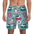 thumbnail image 3 of Uemuo Swimming Bulldog Pattern Mens Swim Trunks Quick Dry Board Shorts with Mesh Lining, Stretch Beach Shorts Quick Dry No-Chafing Board Shorts-Large, 3 of 9