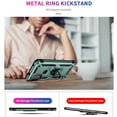 thumbnail image 3 of Compatible with Motorola Moto G Play 2021 Case Built-in 360 Ring Holder Kickstand, Extreme Protection Military Armor Magnetic Car Dual Layer Protective Heavy Duty Phone Cover,Darkgreen, 3 of 7