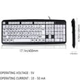 thumbnail image 3 of GJX Large Print Keyboard Wired Large Letter Key Keyboard USB Keyboards for Visually Impaired, 3 of 4
