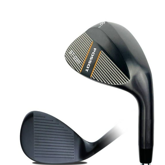 Precision-Cast Deep Black Stainless Steel 60 ° Wedge Golf Club - Trench Groove Design for Enhanced Control