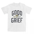 thumbnail image 5 of Camiseta de algodón con cuello redondo y manga corta para hombre y mujer, de Peanuts, Charlie Brown, Good Grief, Snoopy, 5 of 5