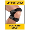 thumbnail image 1 of Futuro 09195ENR Dual Knee Strap, One Size, Black, Adjustable, 1 of 1