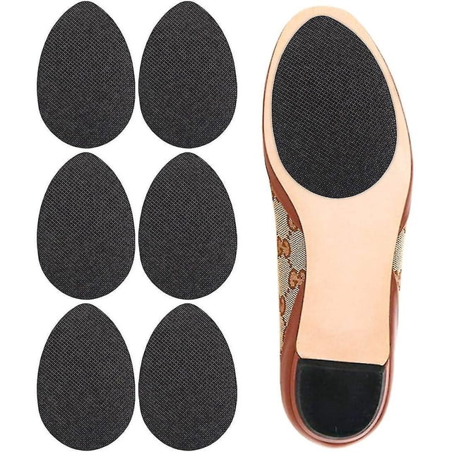Almohadillas antideslizantes para zapatos, protectores adhesivos para suelas de zapatos, empuñaduras antideslizantes para zapatos de tacón alto (negro)