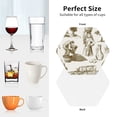 thumbnail image 6 of Gaeub Olive Picking Print 4 Pcs Leather Coasters for Drinks ,Drink Coasters Sets,Drink Table Cup Coasters for Living Room Kitchen Coffee Decor-Hexagon, 6 of 6