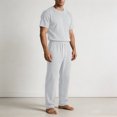 thumbnail image 6 of Two Piece Sets for Men Ice Silk Pants for Summer Thin And Trendy Loose And Hanging Men's Breathable Casual Pants Sports Suit for Men Gray S, 6 of 8