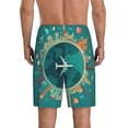thumbnail image 3 of Daiia Around The Planet Mens Woven Stretch Pajama Short,Short Pajama Pants-X-Large, 3 of 9