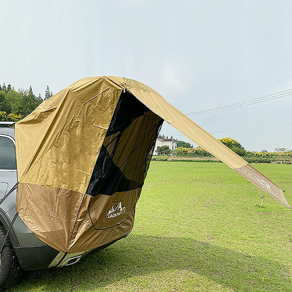 Car Trunk Tent PU3000 Waterproof Sunshade Truck Tents for Camping SUV Car Tail Extension Tent for Outdoor Travel