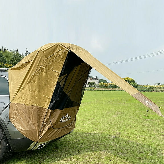Universal SUV Camping Tent Portable MPV Camping Car Trunk Tent Two-Way Zipper SUV Awning Shelter Rear Sunshade Canopy