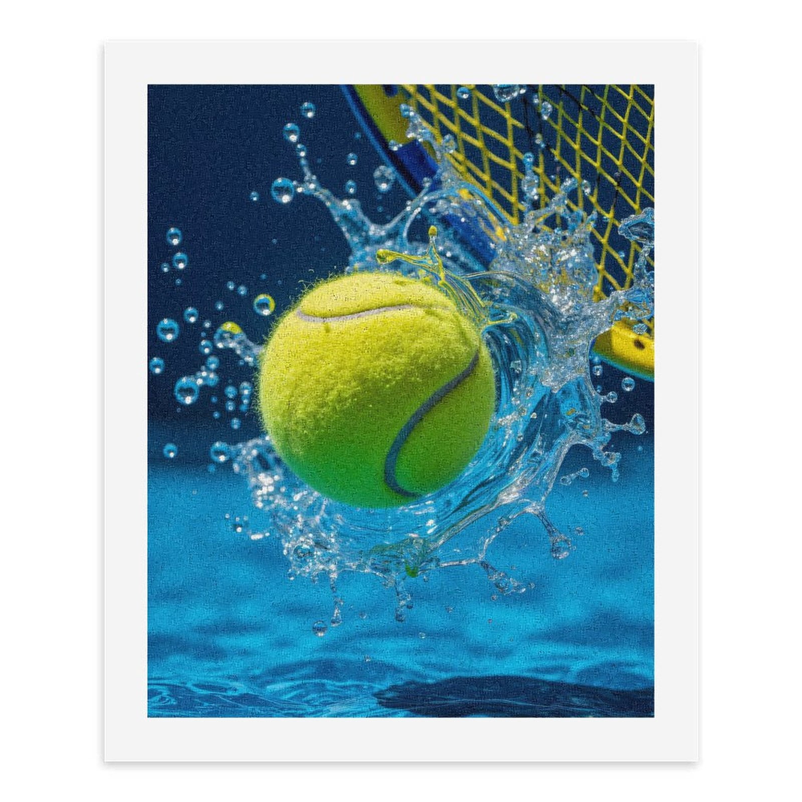 Paint by Numbers Kit for Adults, Tennis Ball Splash Action Motion Paint by Numbers, Easy Paint by Numbers Kit for Adults Beginner, DIY Adult Paint by Number Kits on Canvas, Home Decor