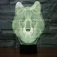 thumbnail image 6 of YSTIAN Animals Wolf 3D Night Light Touch Control Desk Lamps, 7 Color Changing Table Lights with Acrylic Flat, ABS Base & USB Charger, 6 of 7