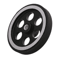 thumbnail image 2 of 3Pcs 200X6mm Industrial Aluminum Rubber Measuring Encoder Meter Wheel, 2 of 5