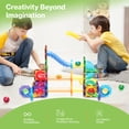thumbnail image 3 of PicassoTiles Marble Run Magnetic Tiles for Kids – 62PCS STEM Construction Building Blocks Race Track Set, Educational Creative Learning Toy, 3 of 7
