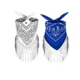 thumbnail image 6 of Biekopu Cowgirl Bandanas Rhinestone Tassel Paisley Cowboy Scarf Wedding Bride Accessories for Women and Men Disco Bachelorette Party, 6 of 6