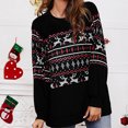 thumbnail image 2 of Moda mujer Navidad Casual manga larga cuello redondo señoras Tops sudaderas Fridja  fhghd806, 2 of 5