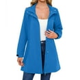 thumbnail image 2 of hotojiny Women's Waterproof Rain Jacket Loose Outdoor Hooded Raincoat Lightweight Long Trench Coats with Pockets, 2 of 7