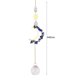 thumbnail image 3 of Crystal Windchime Dream Catchers Moon Flower Chandelier Decor (Azul Oscuro), 3 of 4
