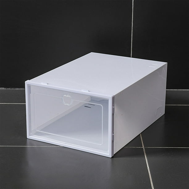 Plastic shoe store box drawers