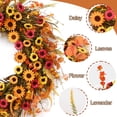 thumbnail image 6 of Yastouay Fall Wreaths for Front Door,22 Inch Autumn Wreath with Daisy Lavender Fall Leaves,Large Fall Floral Wreath for Thanksgiving Harvest Home Decor, 6 of 8