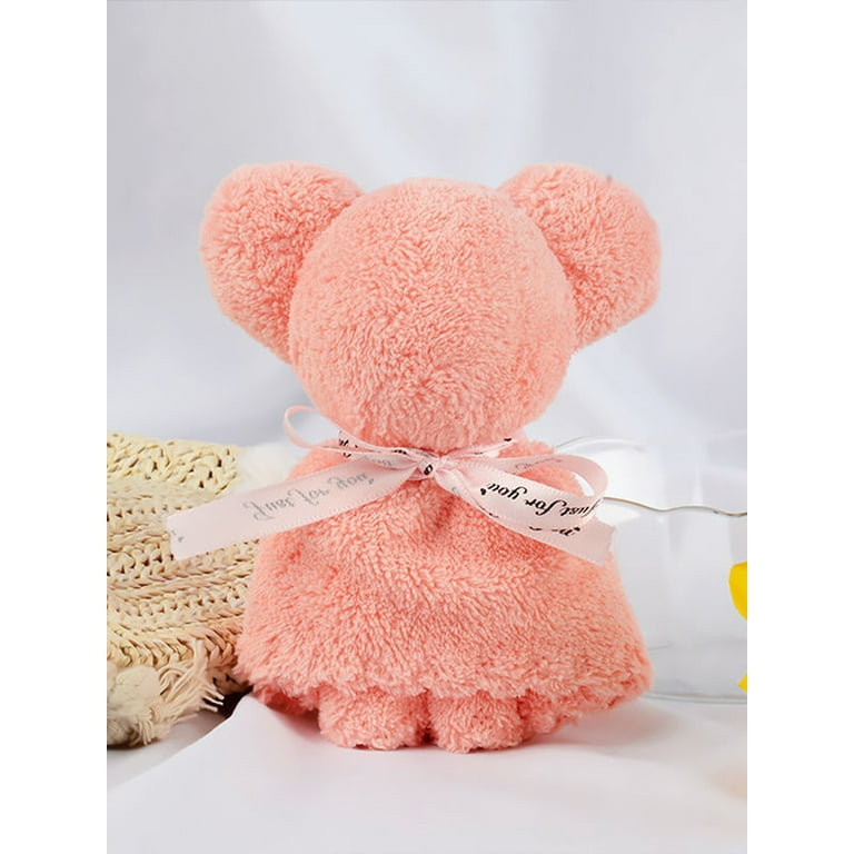 10 Sets 30x30cm Creative Towels Mini Bear Cup Cake Pack Microfiber fabric  Hand Towels Face Washing Towel Party Wedding Gifts