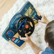 Melissa & Doug Vroom & Zoom Interactive Wooden Dashboard Steering Wheel Pretend Play Driving Toy - FSC Certified 1 Pack