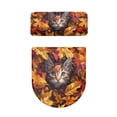 thumbnail image 5 of HELLHERO Maple Leaf Cat Pattern Adds Holiday Charm Polyester Fabric Toilet Seat Cover Replacement, Adjustable, Universal 17x21 Inches Elastic Bottom, Easy Care, 5 of 8