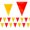 RED+YELLOW, variant on Multi-Purpose 105 FT Colored Triangle Warning Pennant Banner, Suitable for Construction, Traffic Marking and Decoration
