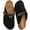 Black, variant on Ecetana Womens Suede Mules Cork Footbed Sandals Casual Slip On Clogs with Adjustable Belt Buckle