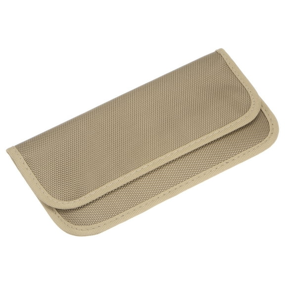 Faraday Bag, RFID Signal Blocking Pouch Clamshell Wallet 7.87 Inch Anti-Tracking Anti-Spying Brown