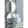thumbnail image 3 of Hassch 12" x 47" Rectangle Wall Mirror with Black Frame and Four Champagne Gold Circle Design, Unique Contemporary Accent, Home Decor for Bedroom, Living Room, Entryway, Office, 3 of 6