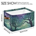 thumbnail image 4 of Yayeee Canvas Storage Basket with Handles for Shelves Fabric Bins Closet Organizer, Moonlight Forest, 4 of 8
