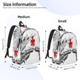 thumbnail image 3 of Bixox Moose Kissing Under Mistletoe Printing Canvas Backpack Lightweight Casual Travel Backpack School Backpack Fits 15.6 Inch Notebook, 3 of 5